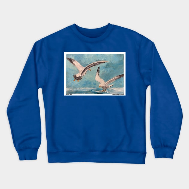 Ocean Seagulls Crewneck Sweatshirt by Airbrush World